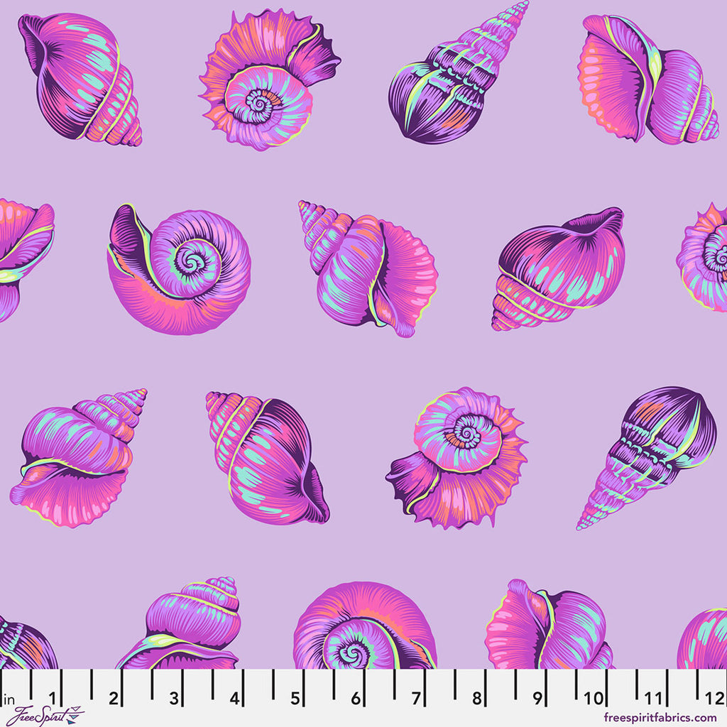 Pre-Order - FreeSpirit Fabrics - Floral Reef - Lil Shelly - Ultraviolet - PWTP266.ULTRAVIOLET - Sold by the Half Yard