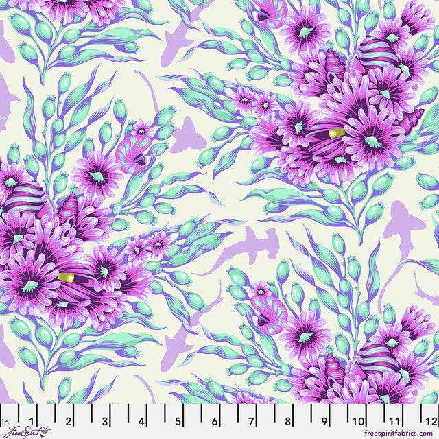 Pre-Order - FreeSpirit Fabrics - Floral Reef - Shadow Sharks - Ultraviolet - PWTP267.ULTRAVIOLET - Sold by the Half Yard