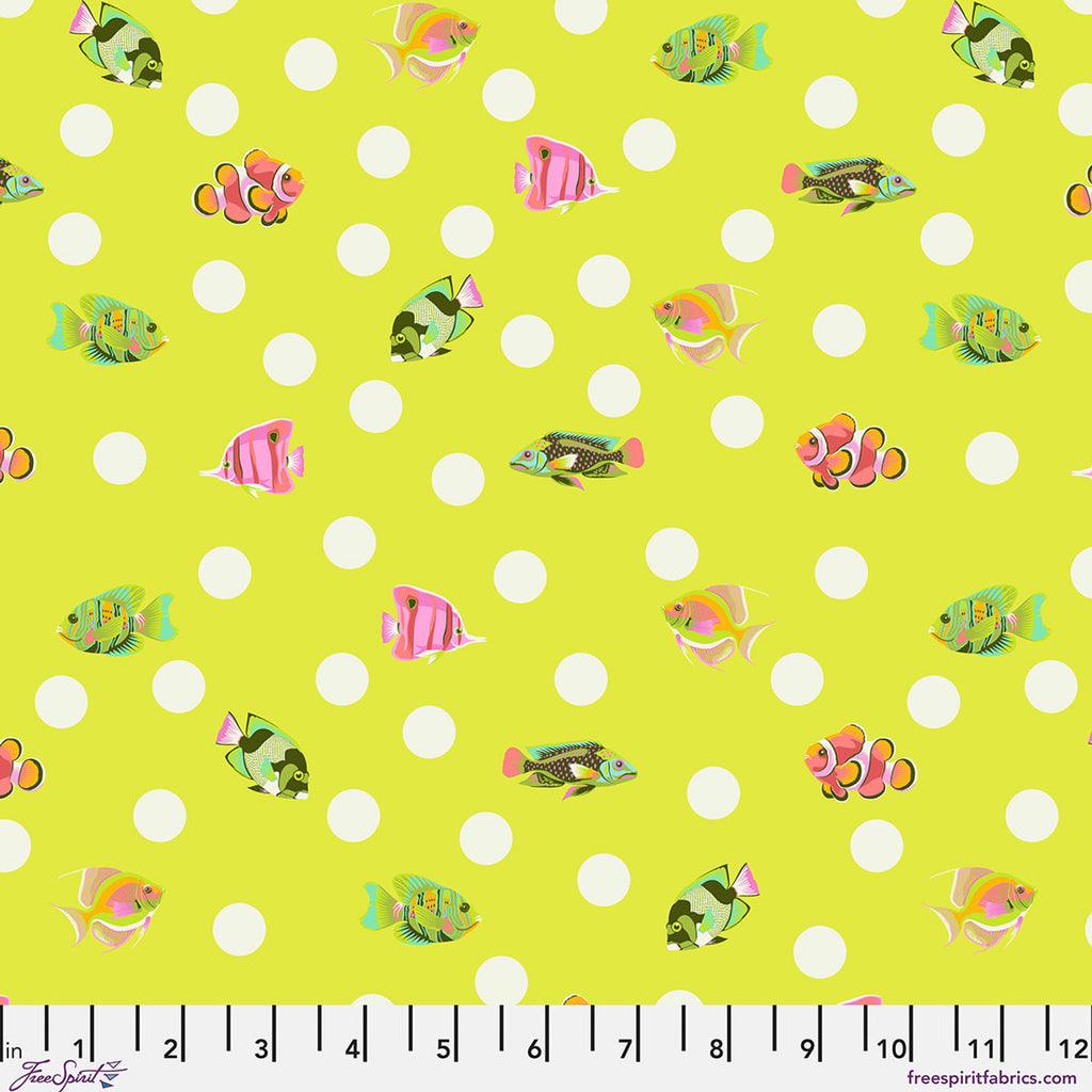 Pre-Order - FreeSpirit Fabrics - Floral Reef - School Crossing - Seagrass - PWTP268.SEAGRASS - Sold by the Half Yard