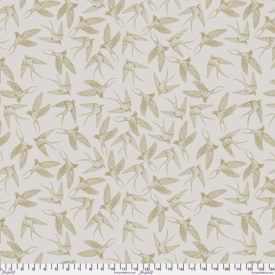 FreeSpirit Fabrics - Findings - SM Swallows - Neutral - PWVW043.NEUTRAL - Sold by the Half Yard