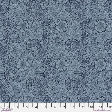 FreeSpirit - Morris & Co. - Marigold - Navy - PWWM006.Navyx - Sold by the Half Yard