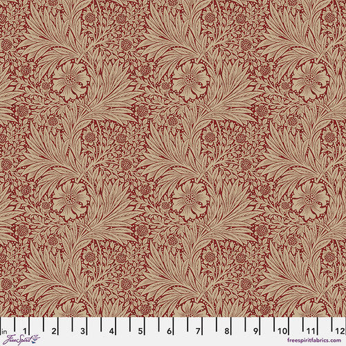 FreeSpirit - Morris & Co. - Marigold - Red - PWWM006.Redxx - Sold by the Half Yard