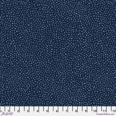 FreeSpirit - Kelmscott - Seaweed Dot - Navy - PWWM008.Navyx - Sold by the Half Yard