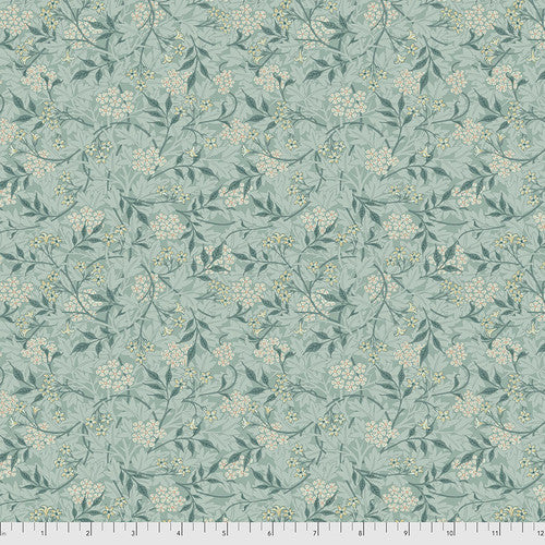 FreeSpirit - Morris & Co. - Jasmine - Aqua - PWWM059.Aqua - Sold by the Half Yard