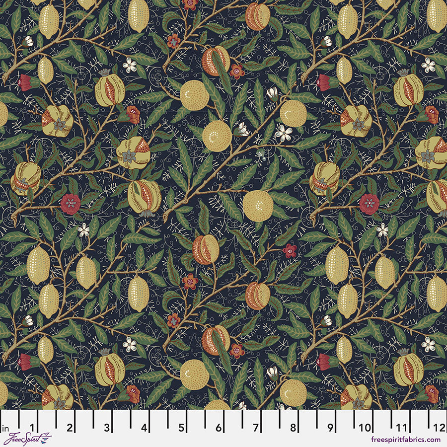 FreeSpirit Fabrics - The Oxford Holiday Collection - Medium Fruit - Ink - PWWM128.INK - Sold by the Half Yard