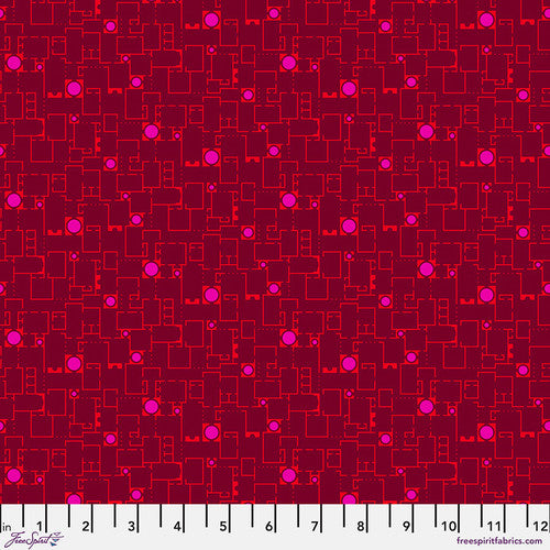 Freespirit Fabrics: Billy Reue -  Floor Plan - Plumb Line || Architecture School PWWR038.PLUMBLINE