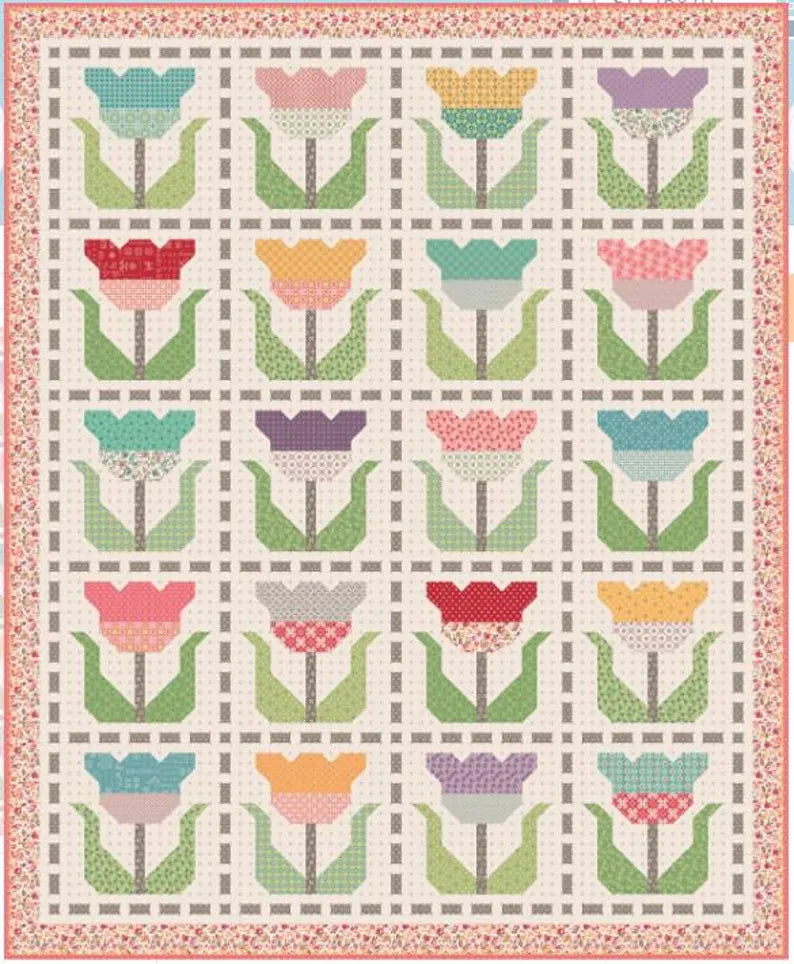 Riley Blake - Stitched Tulips Quilt Kit by Lori Holt