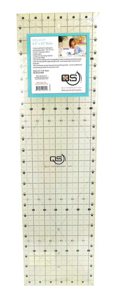 Quilter's Select - Non-Slip Ruler 6-1/2" x 24" - QS-RUL65X24
