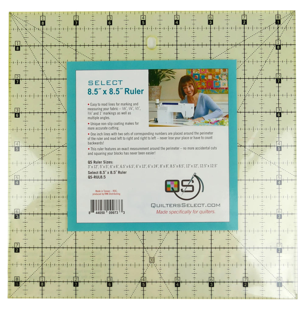 Quilter's Select - Non-Slip Ruler 8-1/2in x 8-1/2in - QS-RUL85N