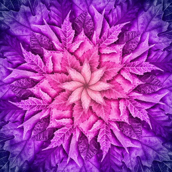 Hoffman Dream Big Leaf: Fuchsia