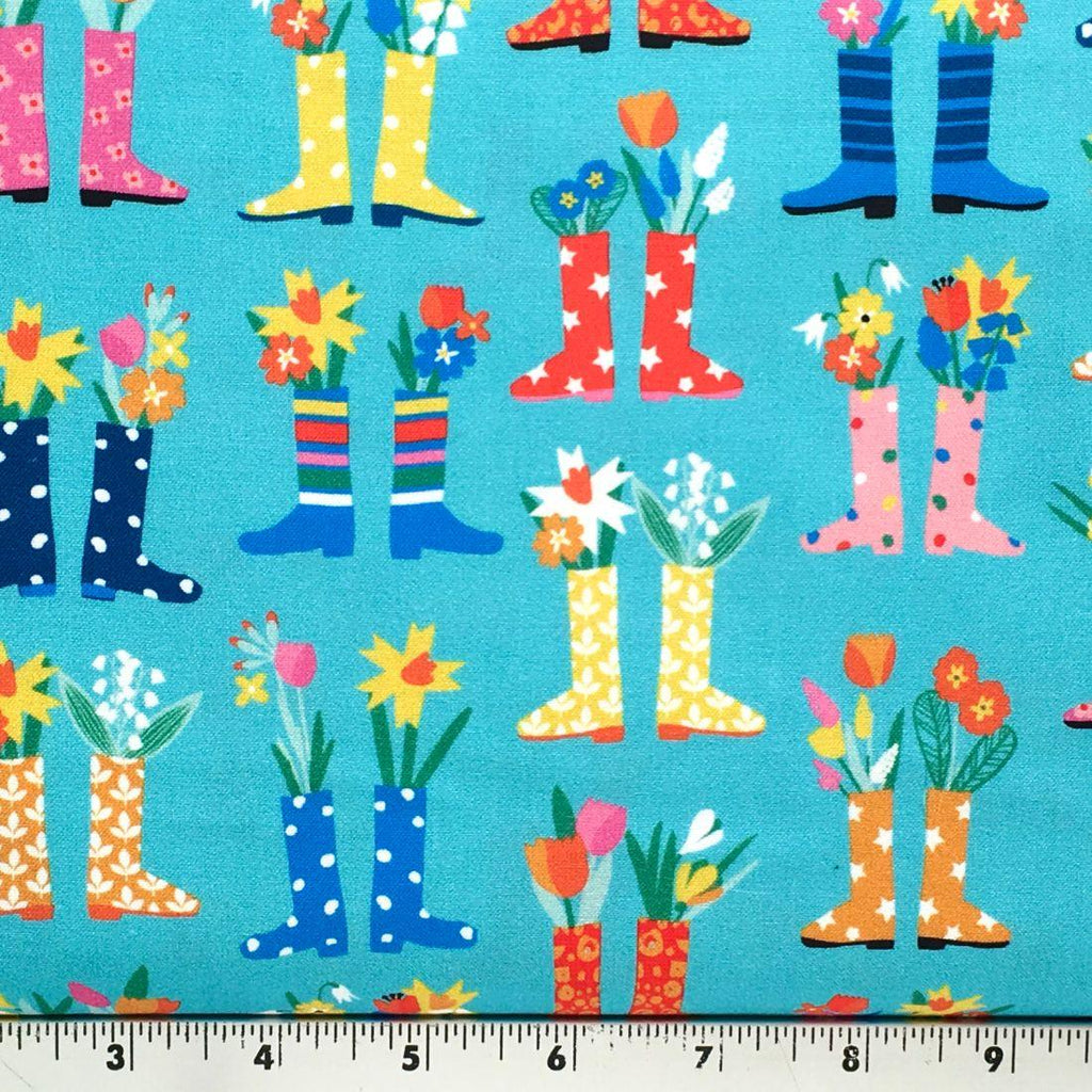 Dashwood Studio: Spring Alphabet - Rainboots on Blue, SABC 2331