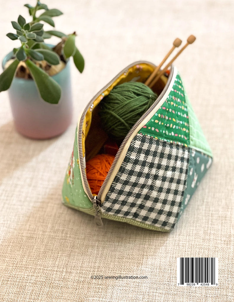 Criss Cross Pouch Set Pattern by Minki Kim of Sewing Illustrations - SI-BP12