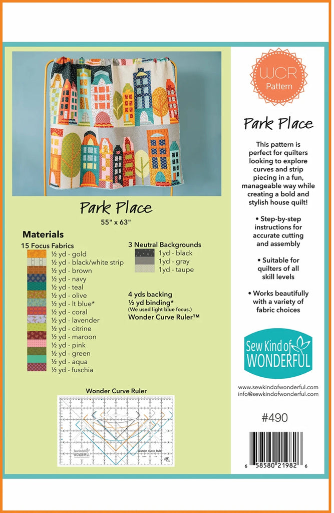 Park Place Quilt Pattern from Sew Kind of Wonderful - SKW490