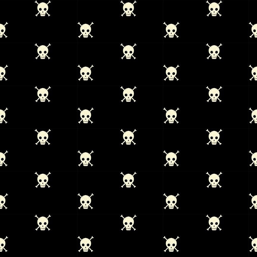 Dear Stella Fabrics- Boo: Skull and Bones