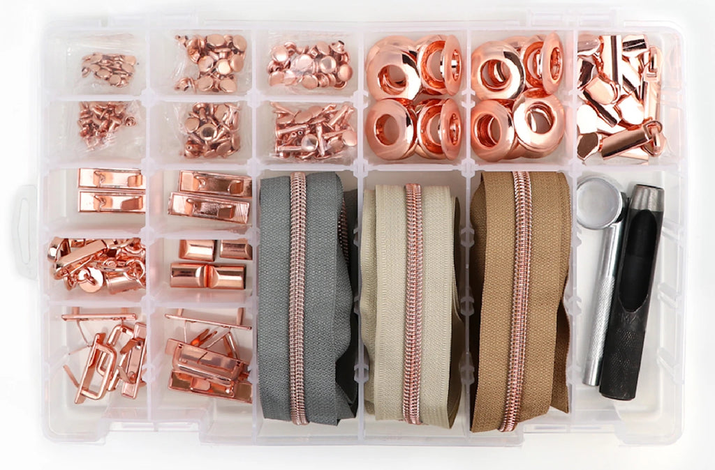 Next Level Hardware & Zipper Set Rose Gold by Sallie Tomato - STS2241C