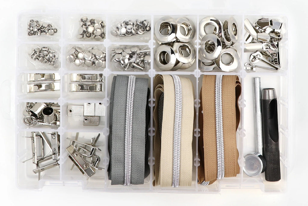 Next Level Hardware & Zipper Set Nickel by Sallie Tomato - STS224S