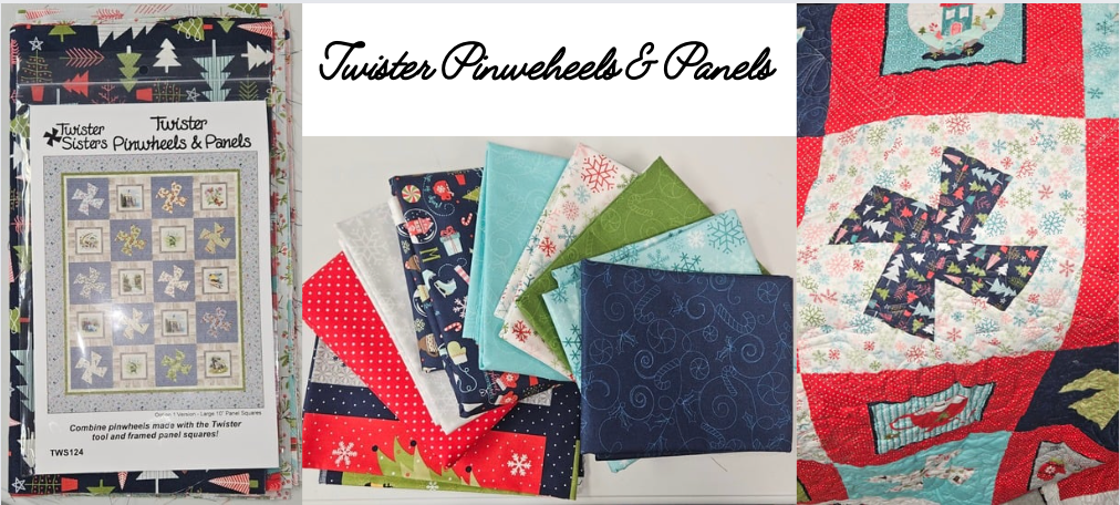 Cup of Cheer - Twister Pinwheels and Panels Christmas Quilt Kit