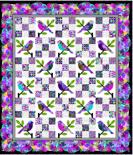 Flock Together Jewel Quilt Kit - Featuring Flock Together by Jason Yenter
