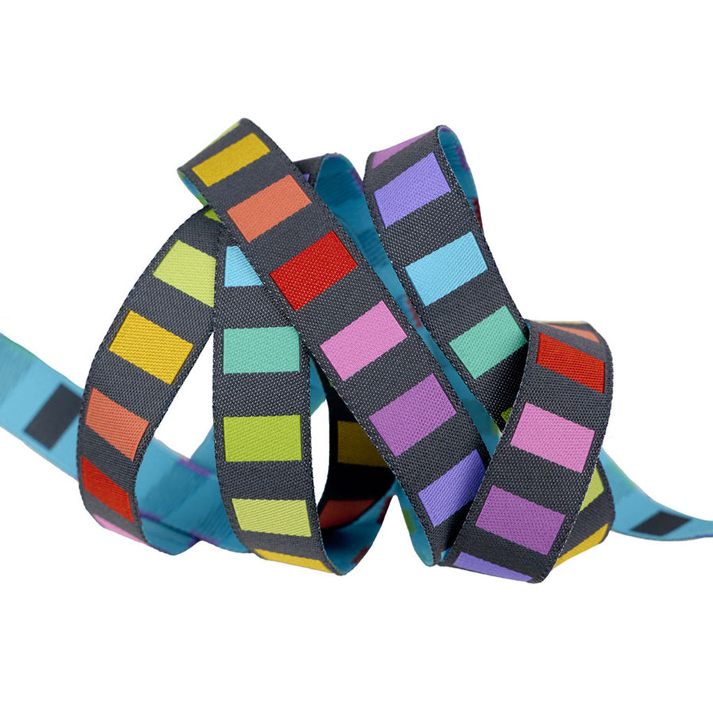 Renaissance Ribbons - Graywork - Disco Stripe in Carbon - 5/8" - TK-142/16mm Col 01 - Sold by the Yard