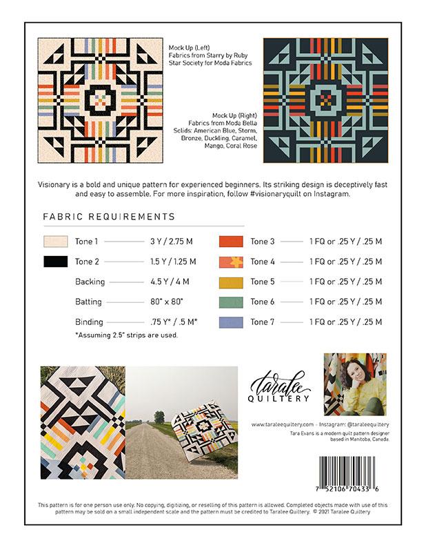 Taralee Quiltery - Visionary Quilt Pattern - TLQ-1012