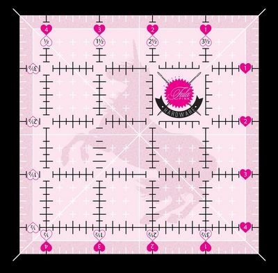 Brewer - Tula Pink 4.5in x 4.5in Non Slip Unicorn Ruler - TP2SQ4