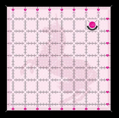 Brewer - Tula Pink 8.5in x 8.5in Non Slip Unicorn Ruler - TP2SQ8