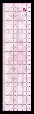 Brewer - Tula Pink 6.5in x 24.5in Non Slip Giraffe Ruler - TP6X24