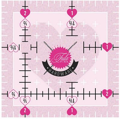 Brewer - Tula Pink 2.5in x 2.5in Non Slip Heart Ruler - TPSQ2