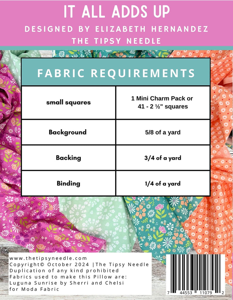 The Tipsy Needle - Shots Pillow Pattern -