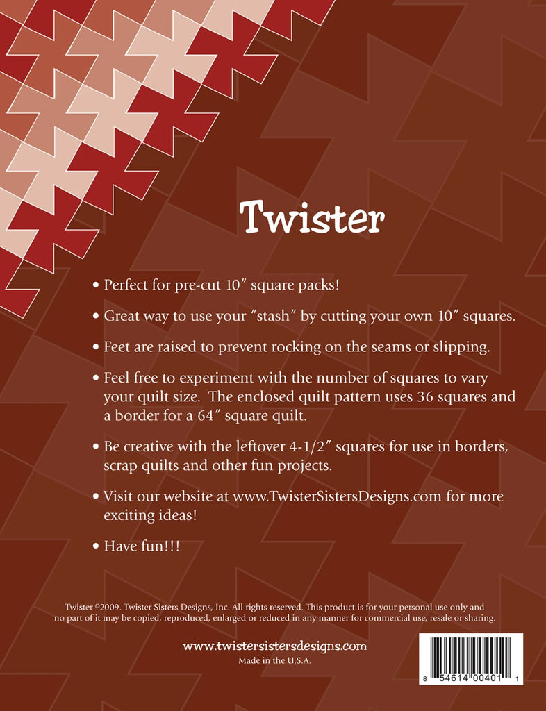 Twister Pinwheel Template by Twister Sister Designs