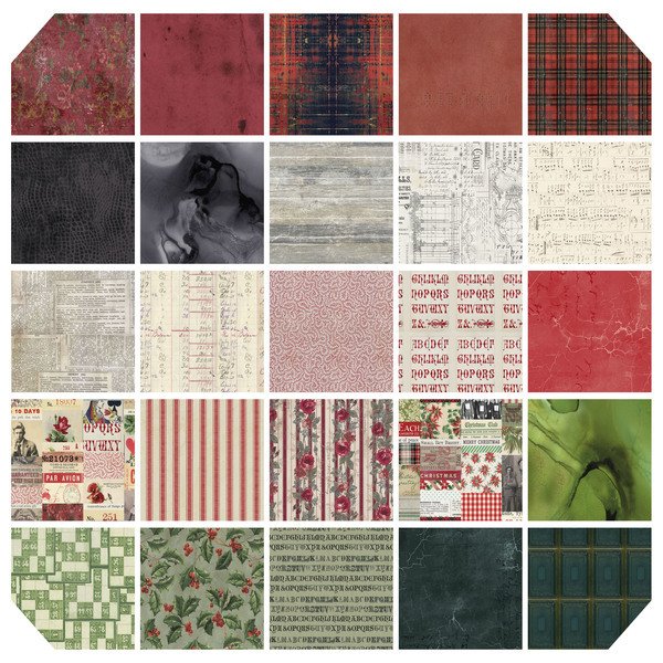 Tim Holtz - Seasonal Palette Christmas 2.5 "Design Roll - 40 pieces - FB4DRTH.Christmas