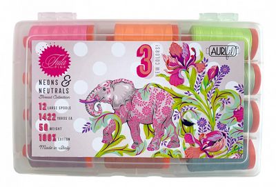 AURIFIL THREAD - Tula Pink Neons and Neutrals Thread Set 12ct