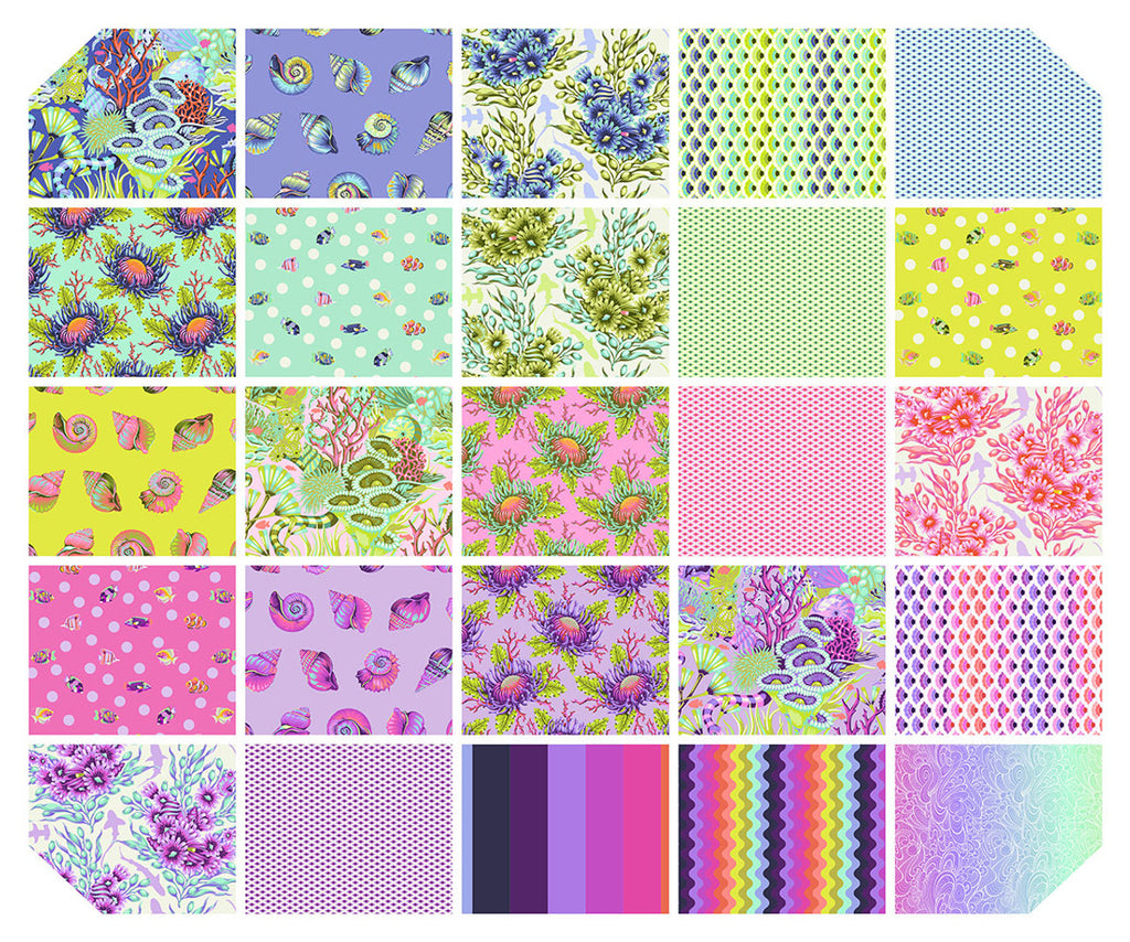 Pre-Order - FreeSpirit Fabrics - Floral Reef - 2.5" Design Roll - FB4DRTP.FLORAL - 40 2.5 inch strips