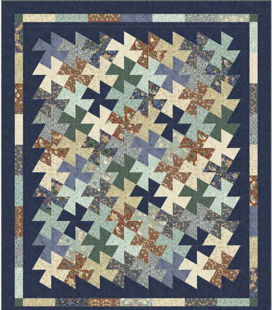 Twister Quilt Kit by Marilyn Foreman Featuring The Original Morris & Co Fabrics
