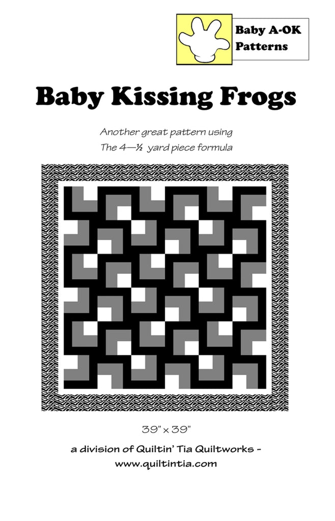 Baby Kissing Frogs Baby A OK Quilt Pattern of Quiltin' Tia Quiltworks - WBAOK06