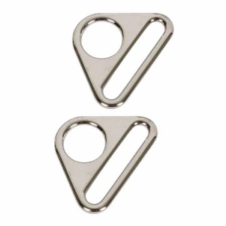 ByAnnie -  Triangle Ring  Flat 1" Nickel Set of Two