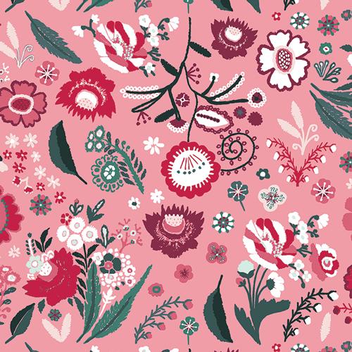 Art Gallery Fabrics: Wintertale - Festive Bouquet