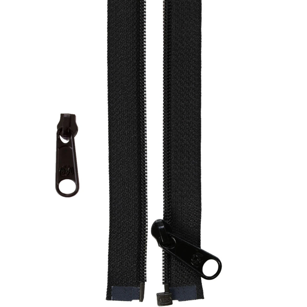 50in Separating Zipper and Extra Slide Black ByAnnie - ZIP50-105