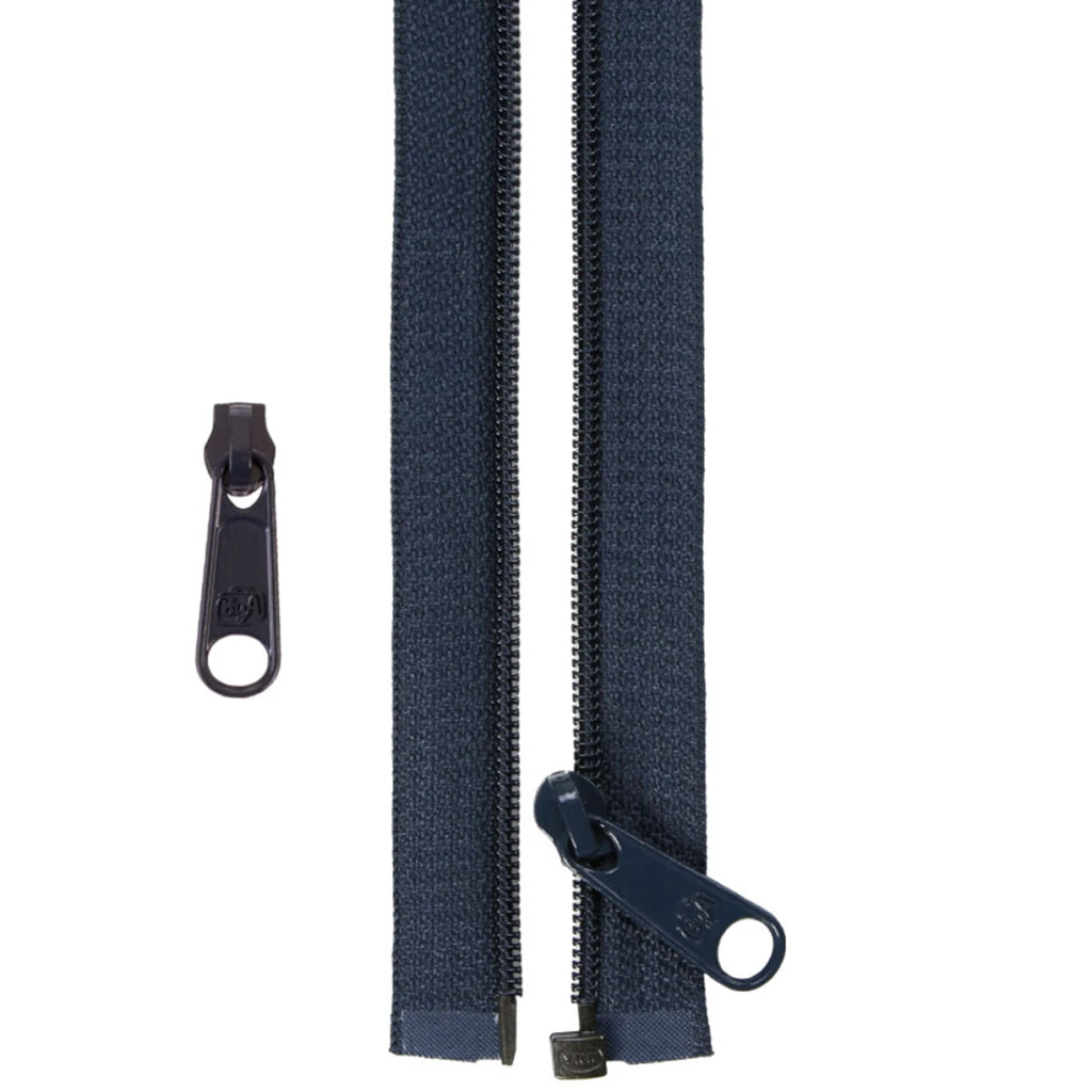 50in Separating Zipper and Extra Slide Navy ByAnnie - ZIP50-235