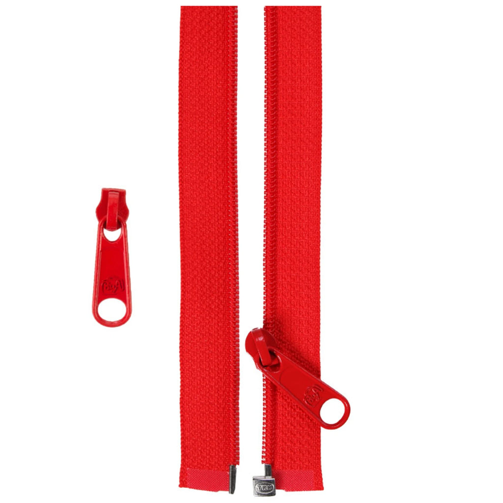 50in Separating Zipper and Extra Slide Atom Red ByAnnie - ZIP50-260