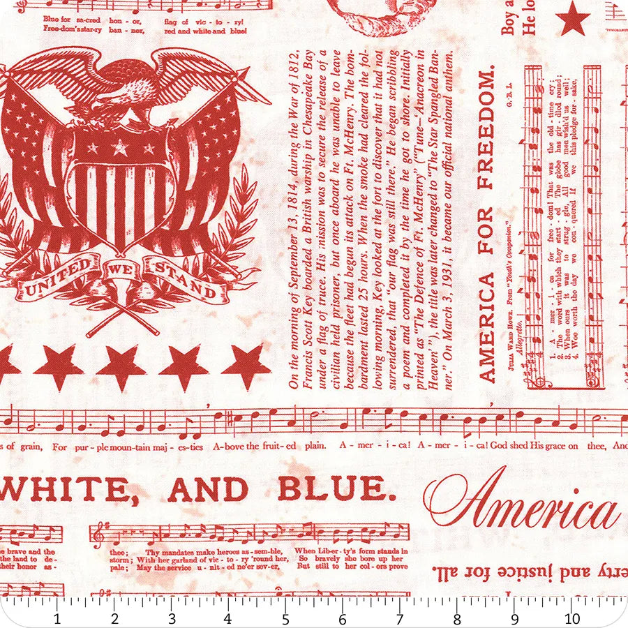 Riley Blake - Lori Holt - Americana - Liberty Red 108" Wideback - WB16102-Red - Sold by the Halt Yard