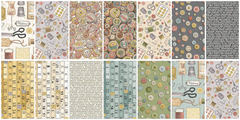 Andover Fabrics - Atelier - Fat Quarter Bundle - FQ-ATELIER-X - 13 Fat Quarters