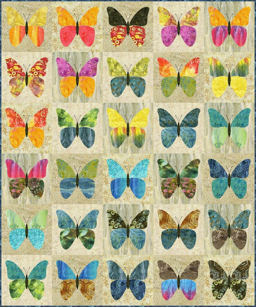 Butterflies Quilt Kit - Featuring Batik Fabrics