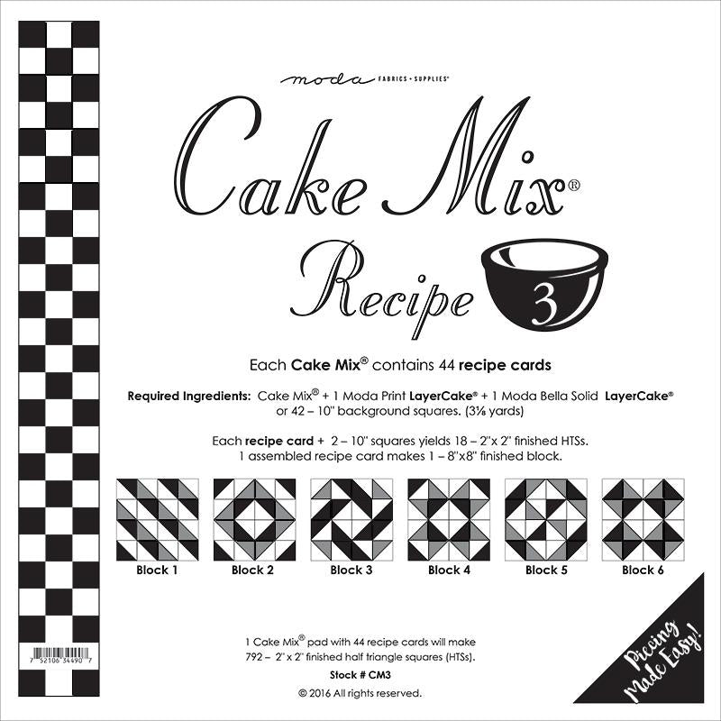 Cake Mix Recipe 3 - CM3 - 44 Count