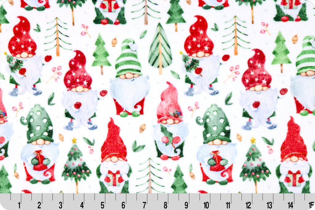 Shannon Fabrics: Minky - Cloud Cuddle - Gnomes Multi