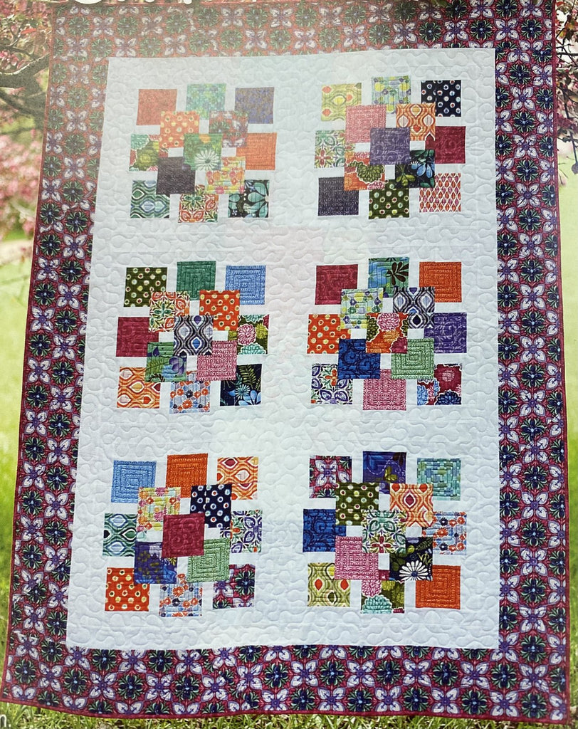 FreeSpirit - Charm Shuffle Quilt Kit - Freaturing Shot Cottons and Striped Shot Cottons by Kaffe Fassset