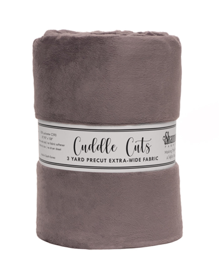 3 Yard Cuddle: Cuddle Cuts C390 Minky fabric -Charcoal