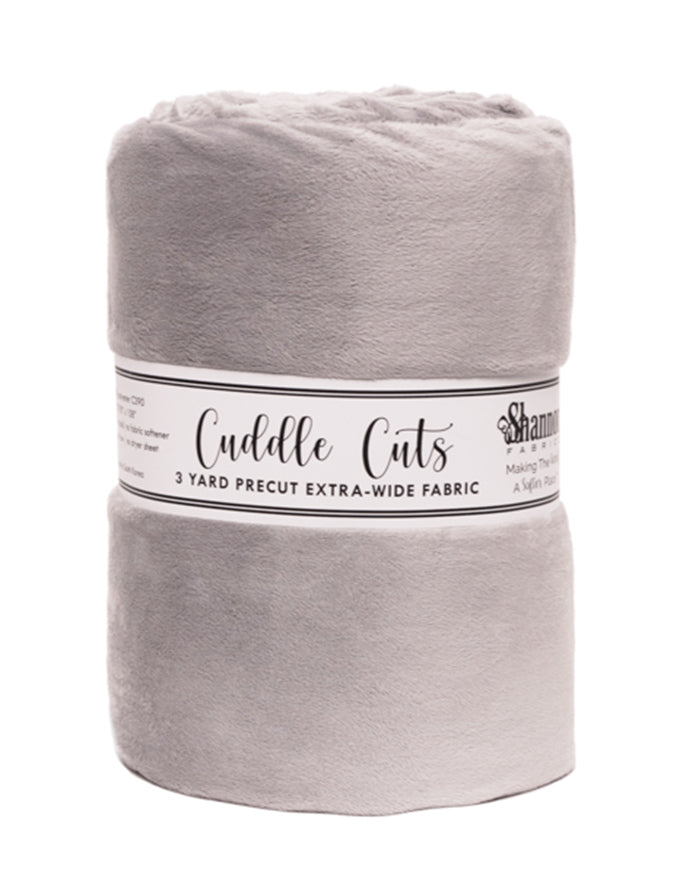 3 Yard Cuddle: Cuddle Cuts C390 Minky fabric -Silver