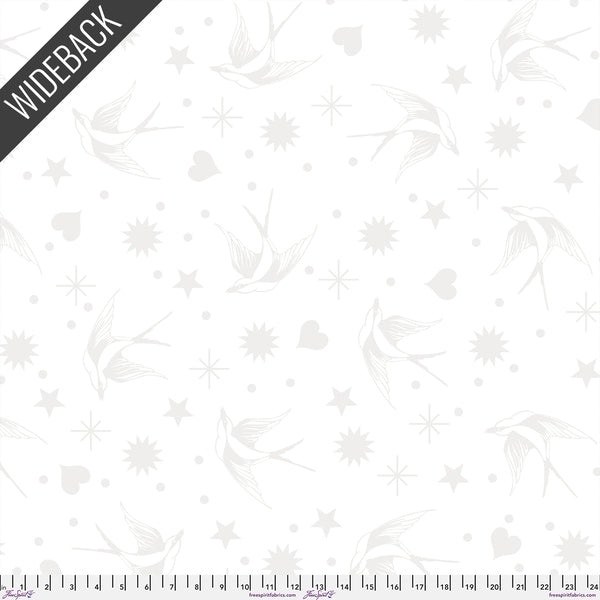 Tula Pink: True Colors 108 - Fairy Flakes Snowfall Wide Back