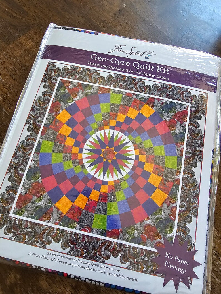 Geo-Gyre Quilt Kit  by Adrienne Leban - Featuring BioGeo3